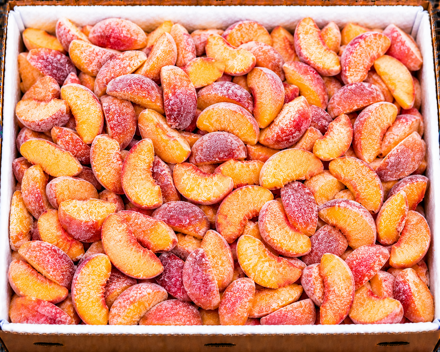 Frozen peaches