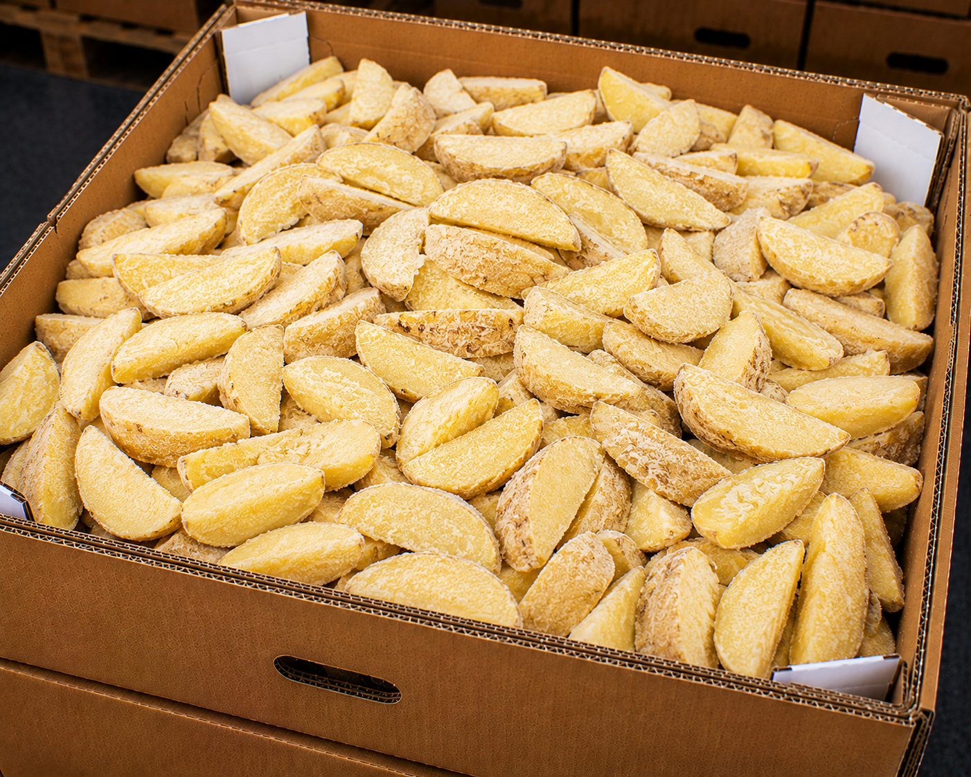 Frozen potato wedges